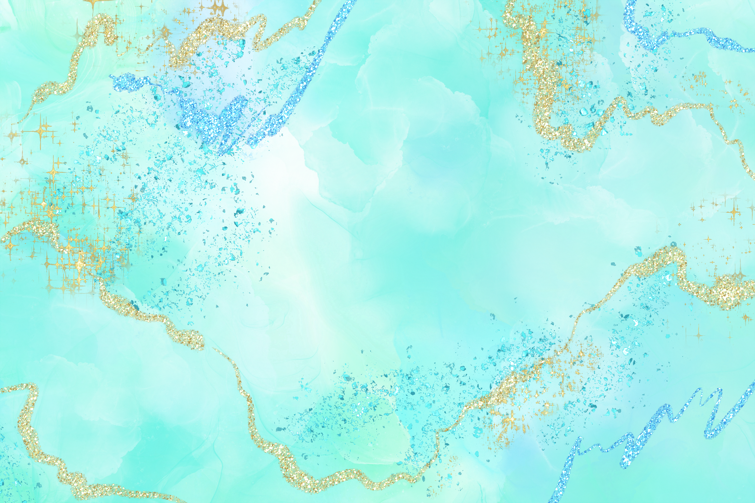 Turquoise Watercolor Background